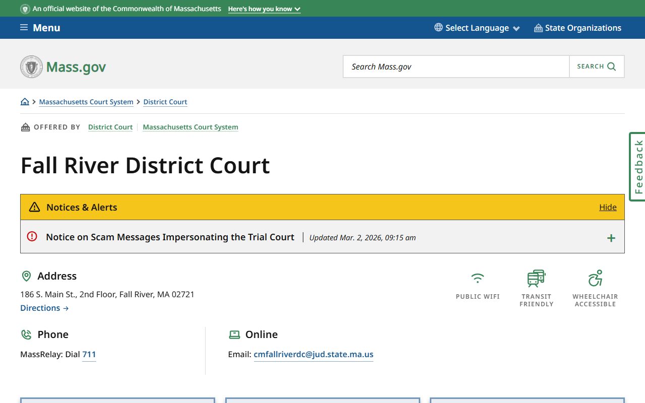 Fall River District Court criminal records Bristol County Massachusetts