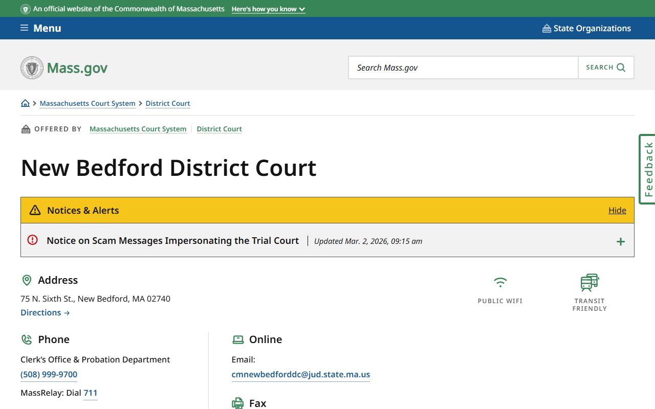 New Bedford District Court criminal records Bristol County Massachusetts