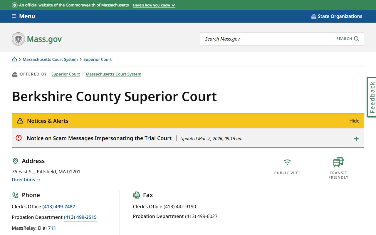 Berkshire County Superior Court criminal records Massachusetts