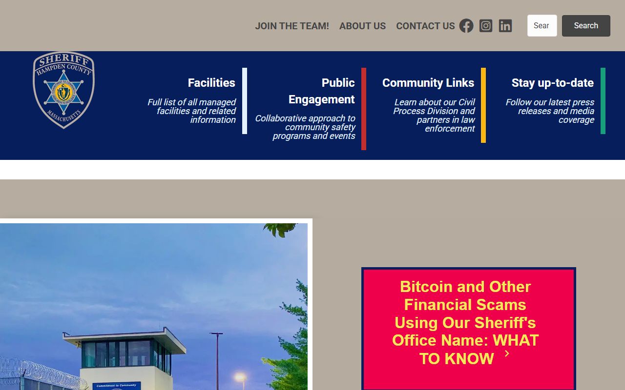 Hampden County Sheriff criminal records Springfield Massachusetts