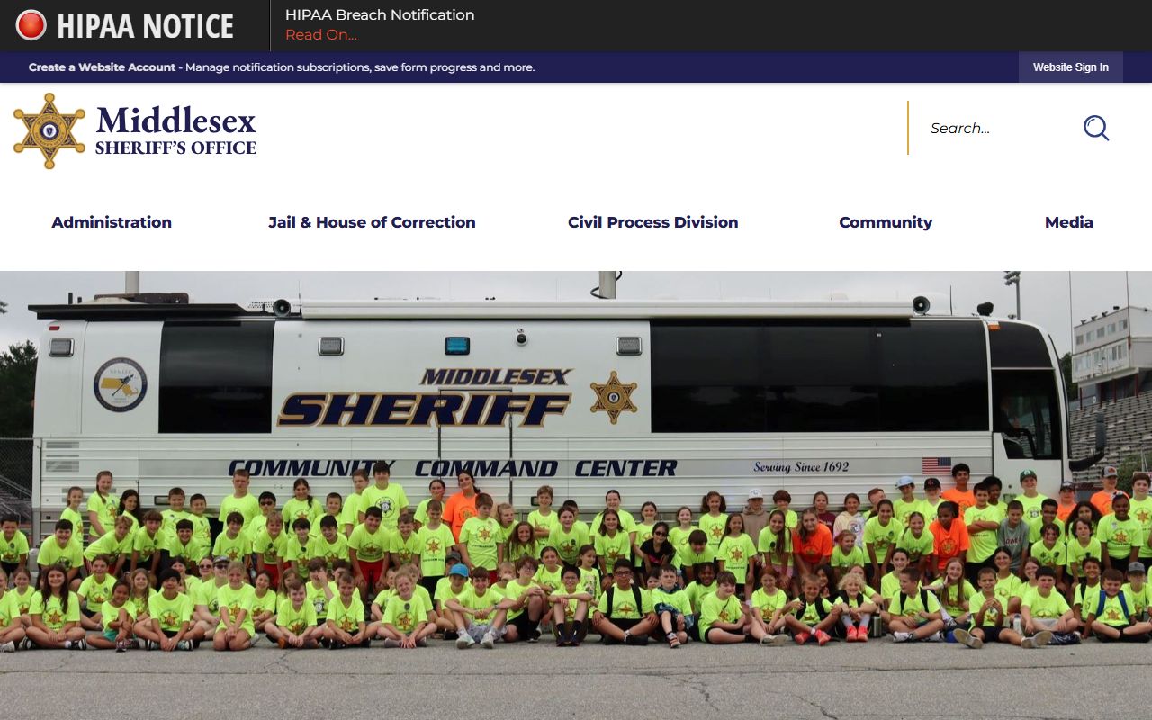 Middlesex County Sheriff criminal records